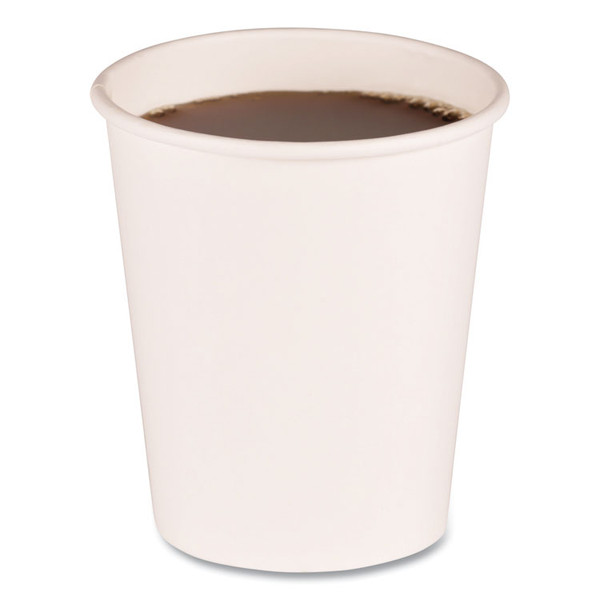 Paper Hot Cups, 8 oz, White, 20 Cups/Sleeve, 50 Sleeves/Carton [SKU: BWKWHT8HCUP]