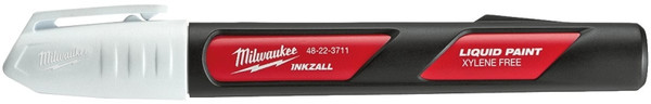 Milwaukee INKZALL 48-22-3711 Liquid Paint Marker, M Lead/Tip, White Lead/Tip [SKU: ORG1389345]