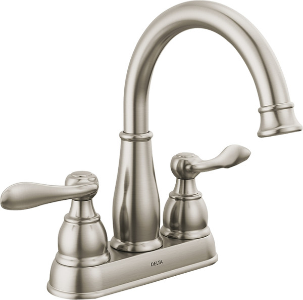 DELTA Windemere Series 25896LF-BN Bathroom Faucet, 1.2 gpm, 2-Faucet Handle, Brushed Nickel, Lever Handle [SKU: ORG9149048]