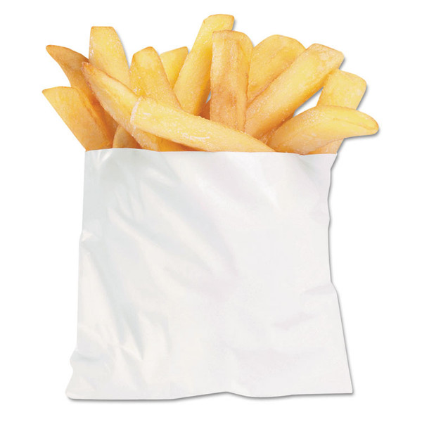 French Fry Bags, 4.5" x 3.5", White, 2,000/Carton [SKU: BGC450003]