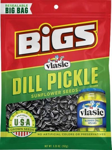 BIGS Vlasic Series 55002 Sunflower Seed, Dill Pickle Flavor, 5.35 oz [SKU: ORG3313004]