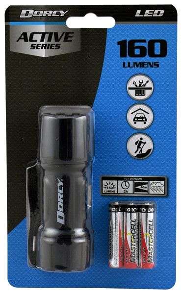 Dorcy 41-4242 Flashlight, AAA Battery, LED Lamp, 135 Lumens, 15.24 m Beam Distance, 2 hr Run Time, Blue/Red/Teal/Yellow [SKU: ORG8628521]
