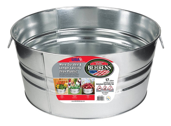Behrens 3GS Wash Tub, 17 gal Capacity, Galvanized Steel [SKU: ORG6931299]