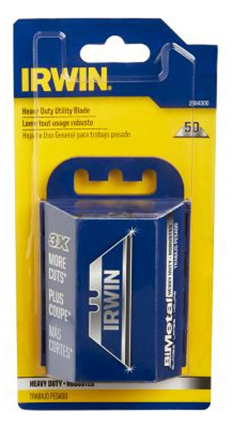 IRWIN 2084300 Utility Blade with Dispenser, 2-3/8 in L, Bi-Metal, 2-Point [SKU: ORG2650331]
