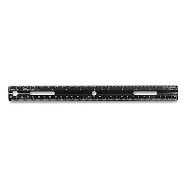 KleenEarth Recycled Ruler, Standard/Metric, 12" Long, Plastic, Black [SKU: WTC41015]