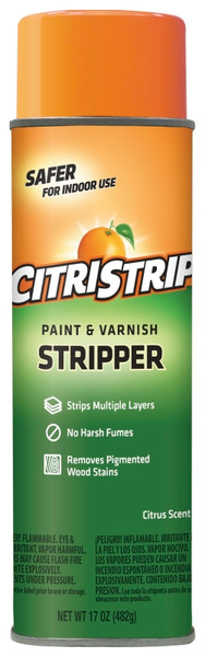 Citristrip ECSG807 Paint and Varnish Stripper, Gas, Orange, 17 oz, Aerosol Can [SKU: ORG1019843]