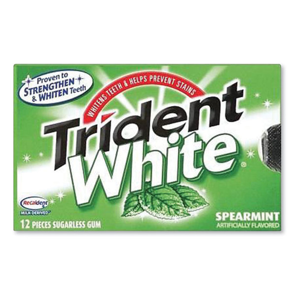 Sugar-Free Gum, White Spearmint, 16 Sticks/Pack, 9 Packs/Box [SKU: CDBAMC67610]