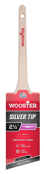WOOSTER 5224-2-1/2 Paint Brush, 2-1/2 in W, 2-11/16 in L Bristle, Polyester Bristle, Sash Handle [SKU: ORG0906966]
