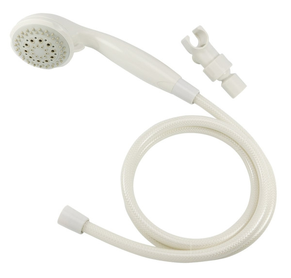 Boston Harbor Hand-Held Shower Head, 1.75 (6.6) 80 gpm (L/MIN) psi, 1/2-14 NPT Connection, Threaded, PVC, White [SKU: ORG1897511]