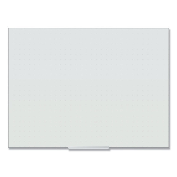 Floating Glass Ghost Grid Dry Erase Board, 48 x 36, White [SKU: UBR2799U0001]