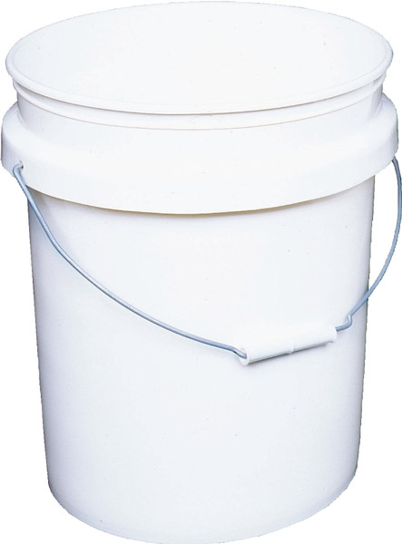 ENCORE Plastics 51677 Paint Pail, 5 gal Capacity, HDPE, White [SKU: ORG5072012]