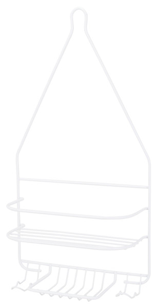 Simple Spaces SS-SC-25-PE-3L Shower Caddy, 2-Shelf, Steel, 10 in OAW, 19 in OAH, 4-1/4 in OAD, 10 lb [SKU: ORG0391904]