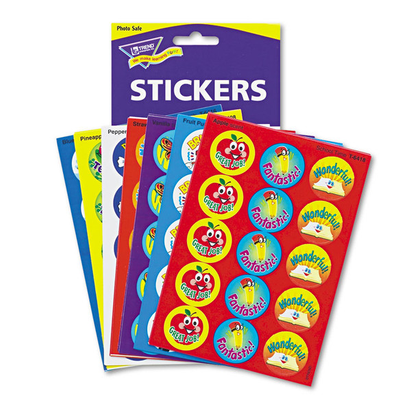 Stinky Stickers Variety Pack, Positive Words, Assorted Colors, 300/Pack [SKU: TEPT6480]