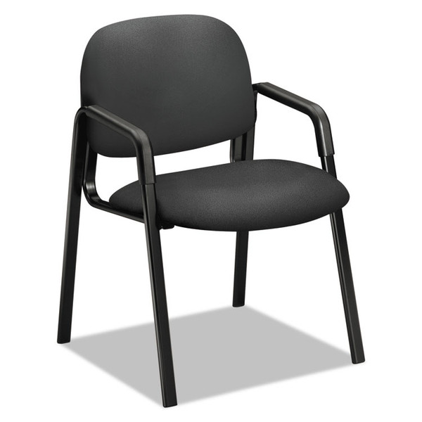 Solutions Seating 4000 Series Leg Base Guest Chair, Fabric Upholstery, 23.5" x 24.5" x 32", Iron Ore Seat/Back, Black Base [SKU: HON4003CU19T]
