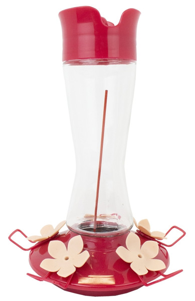 Perky-Pet 9201-6 Top-Fill Pinch-Waist Bird Feeder, 12 oz, Nectar, 5 -Port/Perch, Glass/Plastic, 9-1/2 in H [SKU: ORG1226844]