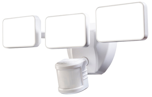Heath Zenith HZconnect Series HW-9303-WH Wired Security Motion Light, 120 V, 3-Lamp, LED Lamp, Bright White Light [SKU: ORG8261851]