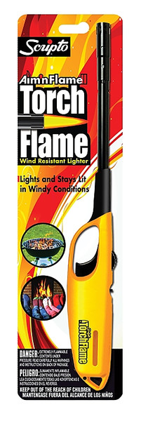 Scripto HW12 Utility Lighter, Butane, Black/Yellow [SKU: ORG0342287]