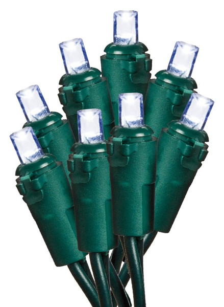 Hometown Holidays U15E302B Light Set, Christmas, 120 V, 4.8 W, 70-Lamp, LED Lamp, Cool White Lamp, 18.58 ft L [SKU: ORG1376144]