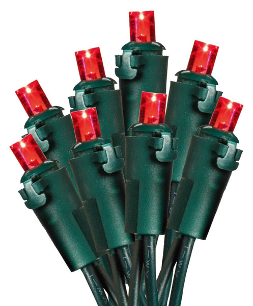 Hometown Holidays U15E302D Light Set, Christmas, 120 V, 4.8 W, 70-Lamp, LED Lamp, Red Lamp, 18.58 ft L [SKU: ORG1413129]