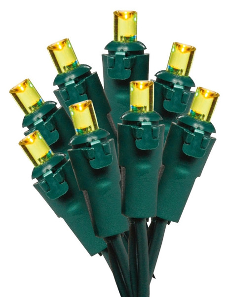 Hometown Holidays W11L1848 Light Set, Christmas, 120 V, 4.8 W, 70-Lamp, LED Lamp, Yellow Lamp, 18.58 ft L [SKU: ORG1485465]