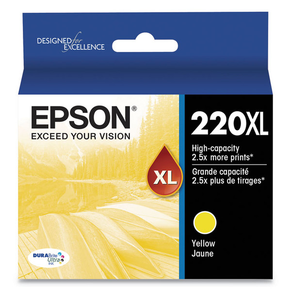 T220XL420-S (220XL) DURABrite Ultra High-Yield Ink, 450 Page-Yield, Yellow [SKU: EPST220XL420S]