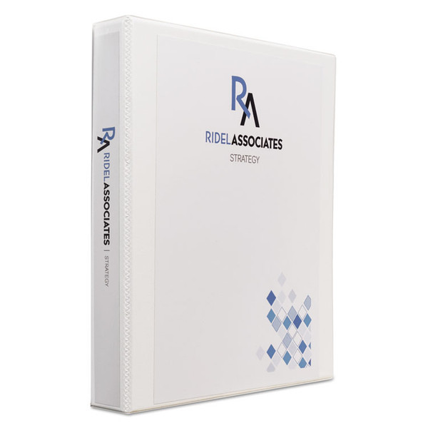 Heavy-Duty Non Stick View Binder with DuraHinge and Slant Rings, 3 Rings, 1" Capacity, 11 x 8.5, White, (5304) [SKU: AVE05304]