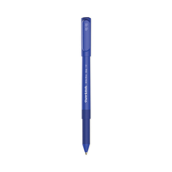 Write Bros. Grip Ballpoint Pen, Stick, Medium 1 mm, Blue Ink, Blue Barrel, Dozen [SKU: PAP2124506]