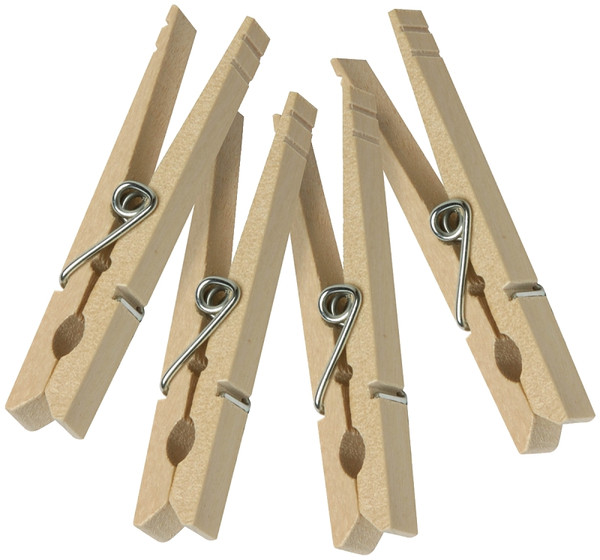 Honey-Can-Do DRY-01375 Classic Clothespin, 0.394 in W, 3.3 in L, Birchwood, Natural [SKU: ORG3130937]
