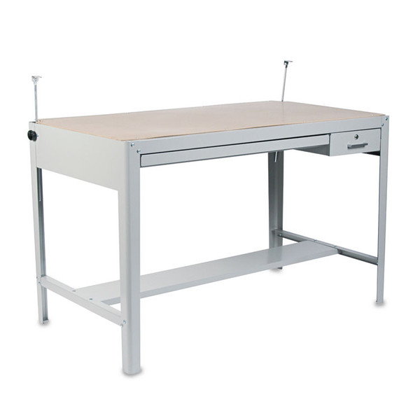 Precision Four-Post Drafting Table Base, 56.5w x 30.5d x 35.5h, Gray [SKU: SAF3962GR]