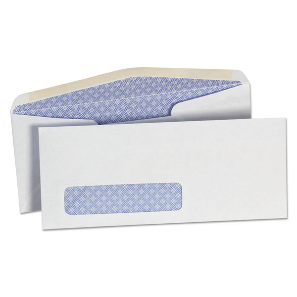 #10 Trade Size Security Tint Envelope, Commercial Flap, Gummed Closure, 4.13 x 9.5, White, 500/Box [SKU: OFF82291]