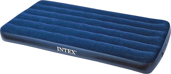 INTEX 68757 Downy Airbed Mattress, 75 in L, 39 in W, Twin, Vinyl, Blue [SKU: ORG5280045]
