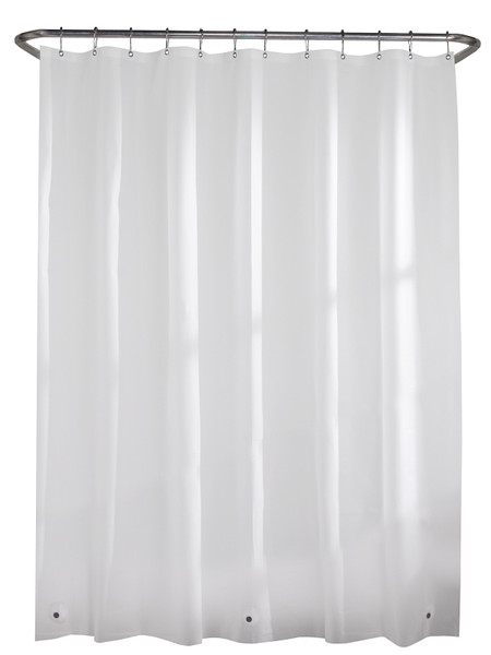 Zenna Home LPRMWWL Shower Curtain Liner, 72 in L, 70 in W, PEVA, White [SKU: ORG7614605]