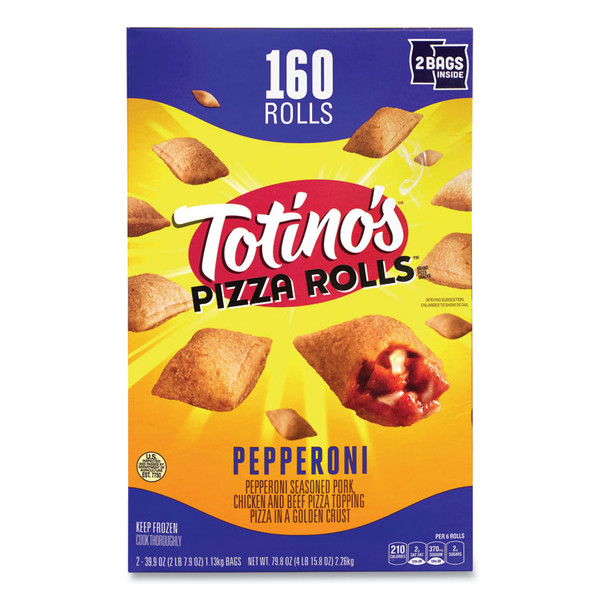 Pepperoni Pizza Rolls, 39.9 oz Bag, 80 Rolls/Bag, 2 Bags/Box, Delivered in 1-4 Business Days [SKU: GRR90300034]