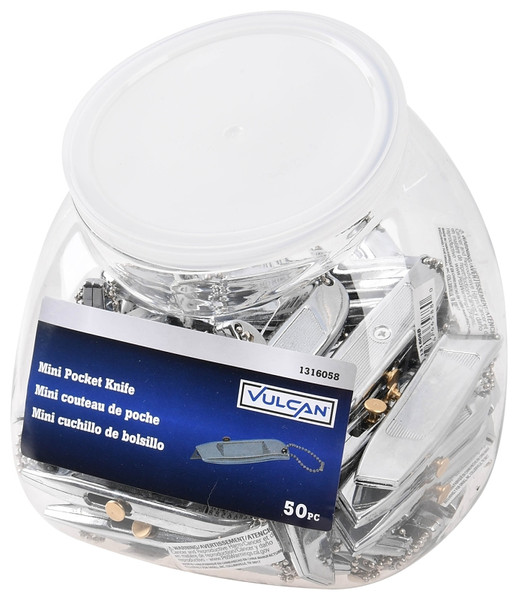 Vulcan W988 Key Chain, Bead Chain Ring, 4 in L Ring, Zinc Alloy Case, Chrome [SKU: ORG1316058]