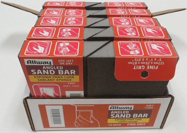 ALLWAY TOOLS ASB-F Sand Bar, 5 in L, 3-1/2 in W, Fine, Aluminum Oxide Abrasive [SKU: ORG6155873]
