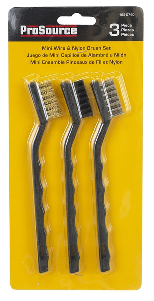 ProSource C 30300 Mini Scratch Brush Set, Brass, Stainless Steel, Polyester Bristle [SKU: ORG1950740]