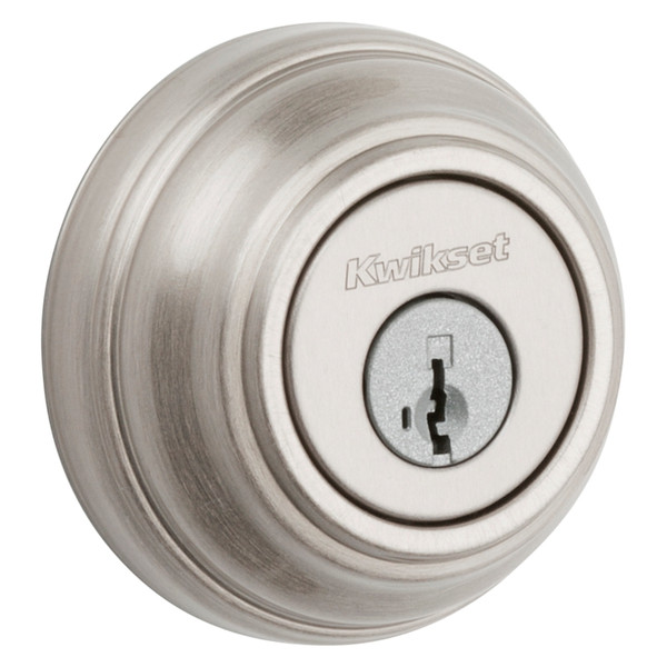 Kwikset 99800-123 Deadbolt, 1 Grade, K4 Key, Metal, Satin Nickel, 2-3/8 to 2-3/4 in Backset, KW1 Keyway [SKU: ORG5191515]