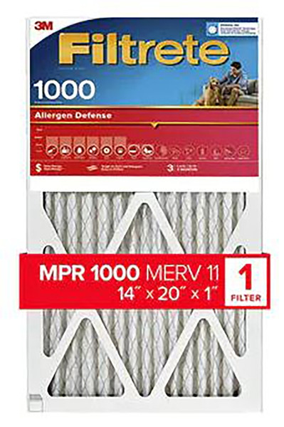 FILTER AIR ALRGN DFN 14X20X1IN [SKU: ORG1527431]