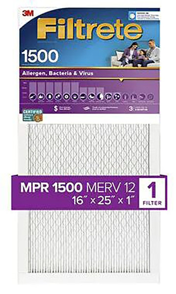 FILTER AIR 1500MPR 16X25X1IN [SKU: ORG3746815]