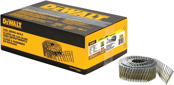 DeWALT DWC5R80BDG Siding Nail, 1-3/4 in L, 14 ga Gauge, Steel, Galvanized, Round Head, Ring Shank [SKU: ORG9874546]