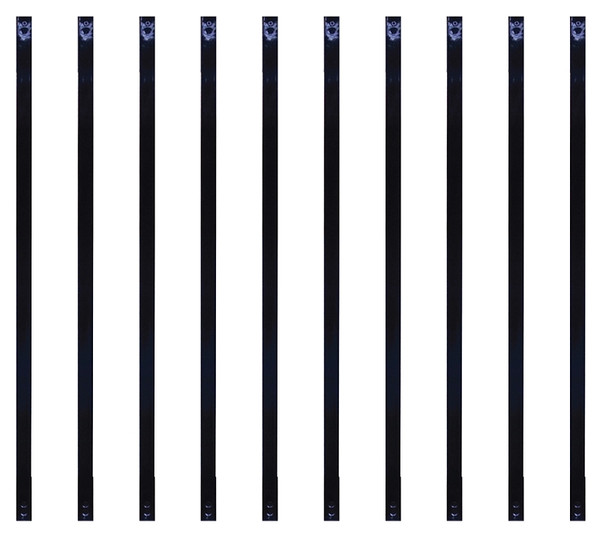BALUSTER RECT STEEL BLK 32X1IN [SKU: ORG9444373]