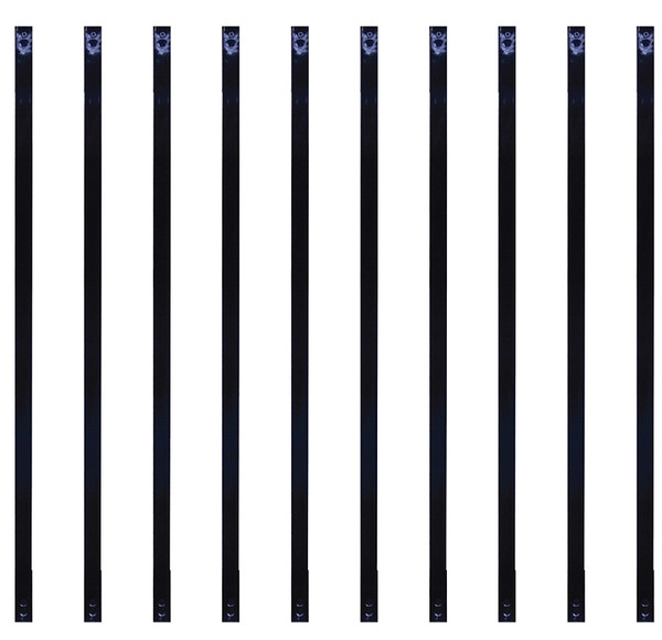 BALUSTER RECT STEEL BLK 38X1IN [SKU: ORG9444381]