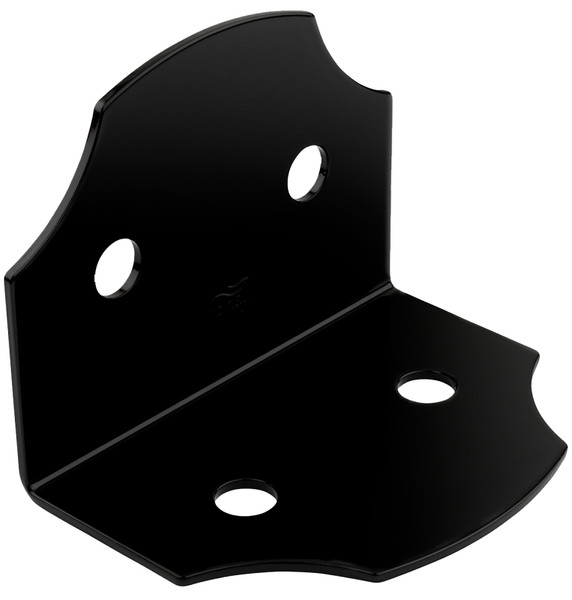 National Hardware Hartley 1218BC Series N800-002 90 deg Heavy Angle, 5 in W, 3-3/4 in D, 3-1/2 in H, Steel, Black [SKU: ORG2051654]