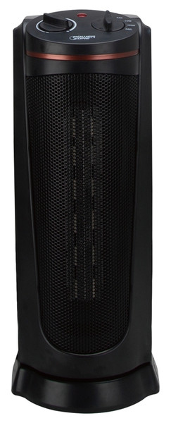 PowerZone Ceramic Tower Heater, 12.5 A, 120 V, 900/1500 W, 1500W Heating, 2-Heat Settings, Black [SKU: ORG2420958]