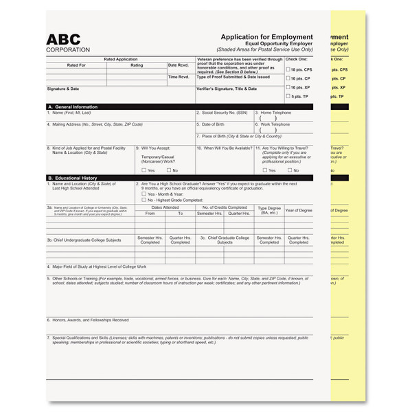 Digital Carbonless Paper, 2-Part, 8.5 X 11, White/Canary, 1,250/Carton [SKU: ICX90771006]