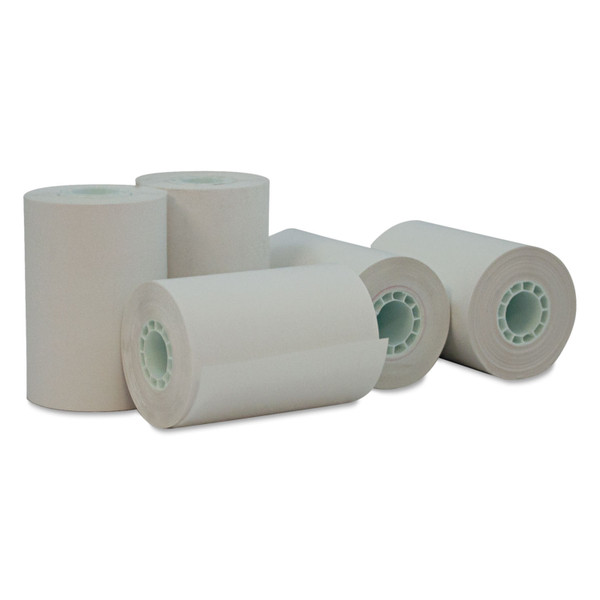Direct Thermal Print Paper Rolls, 0.5" Core, 2.25" X 55 Ft, White, 50/Carton [SKU: UNV35766]