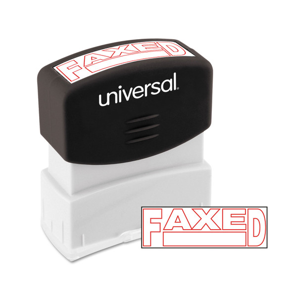 Message Stamp, Faxed, Pre-Inked One-Color, Red [SKU: UNV10054]