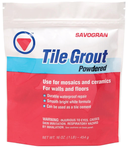 SAVOGRAN 12841 Powdered Tile Grout, Powder, White, 1 lb [SKU: ORG6836894]