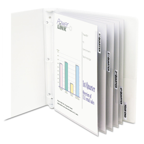 Sheet Protectors With Index Tabs, Heavy, Clear Tabs, 2", 11 X 8.5, 5/Set [SKU: CLI05557]