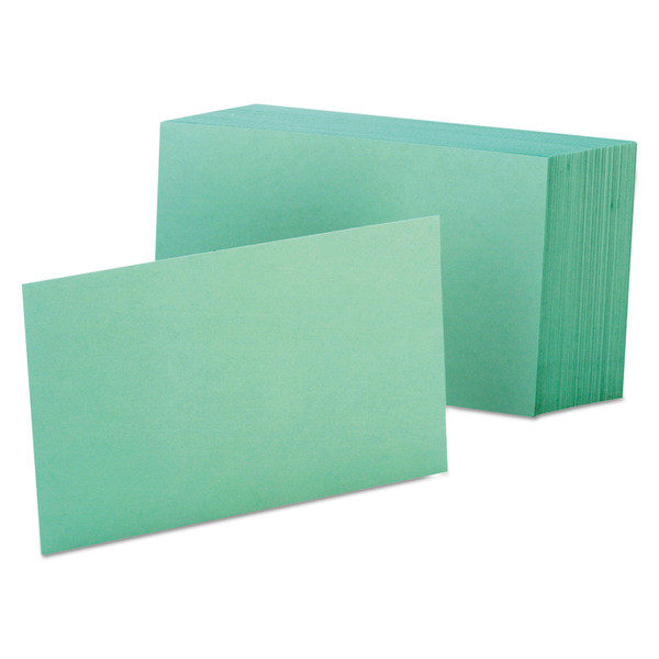 Unruled Index Cards, 4 X 6, Green, 100/Pack [SKU: OXF7420GRE]